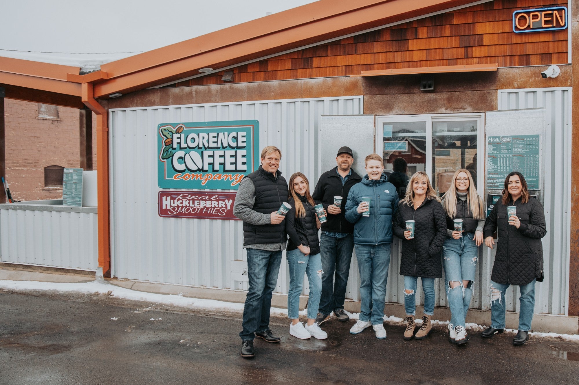 Florence Coffee owners family photo